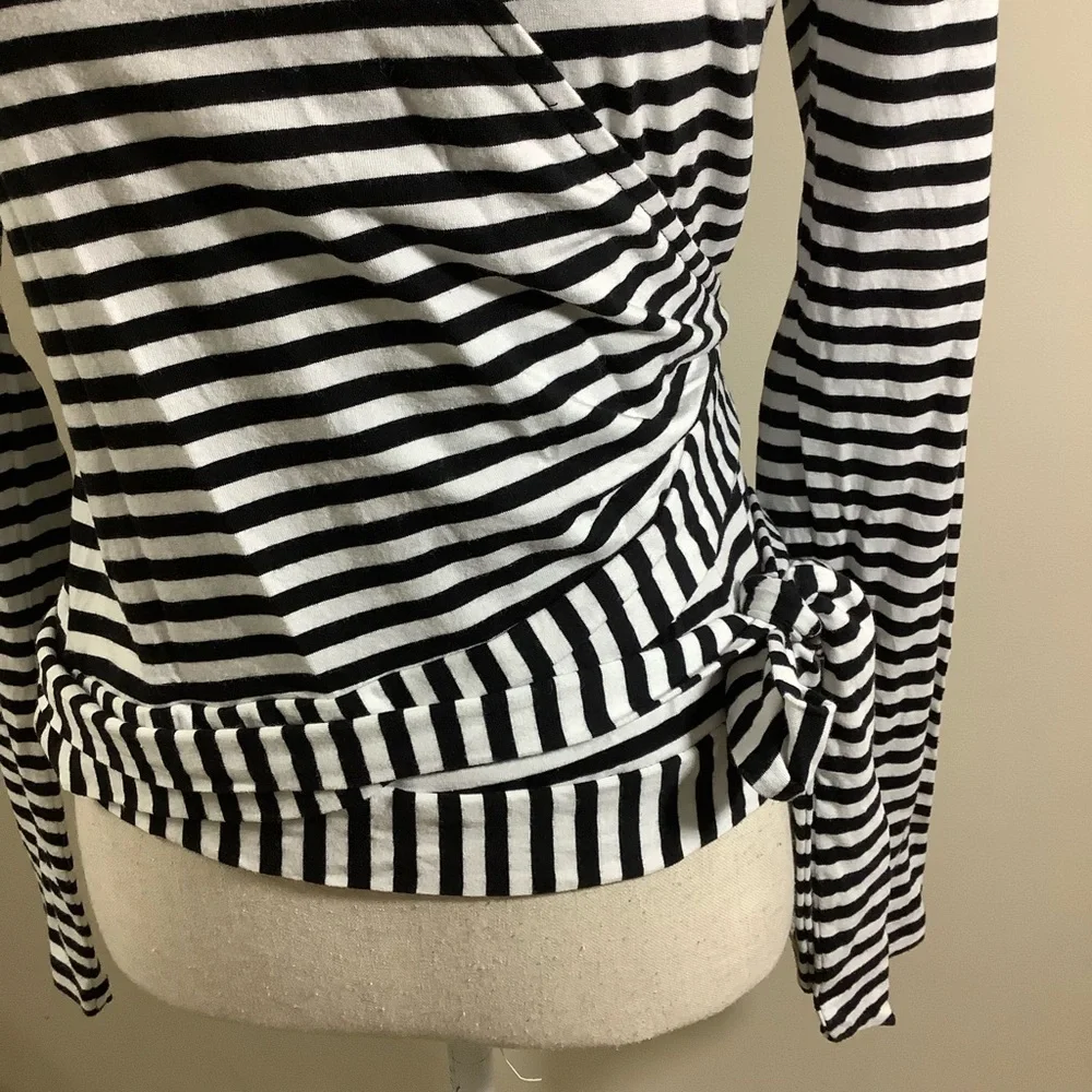 1901 Striped Wraparound Cardigan
